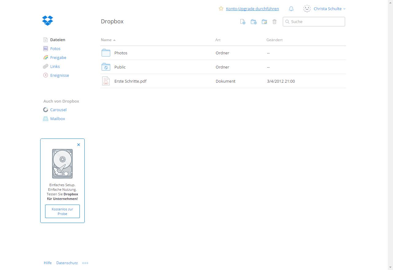 Startseite - Dropbox